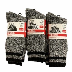 (3) Kodiak Thermal Cotton Socks Men's Shoe 7-12